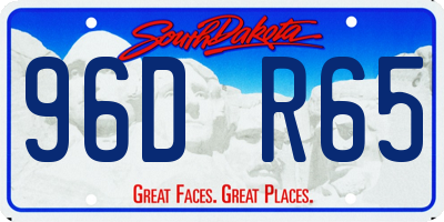 SD license plate 96DR65