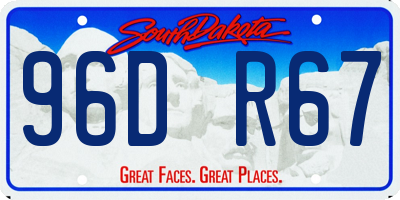 SD license plate 96DR67