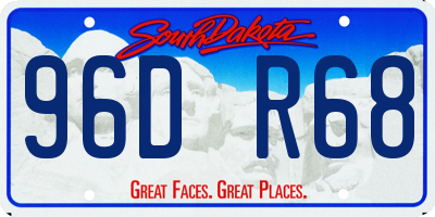 SD license plate 96DR68