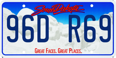 SD license plate 96DR69
