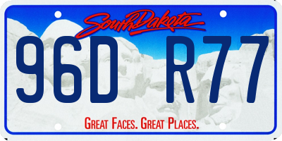 SD license plate 96DR77