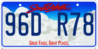 SD license plate 96DR78