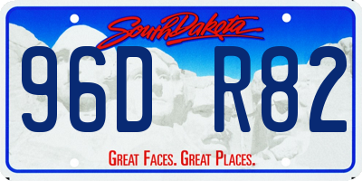 SD license plate 96DR82