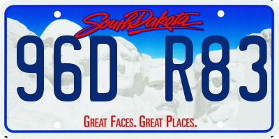 SD license plate 96DR83
