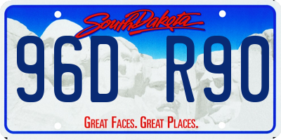 SD license plate 96DR90