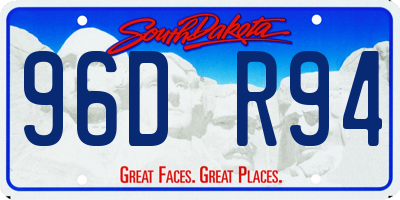 SD license plate 96DR94