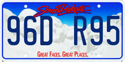 SD license plate 96DR95