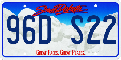 SD license plate 96DS22