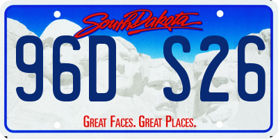 SD license plate 96DS26