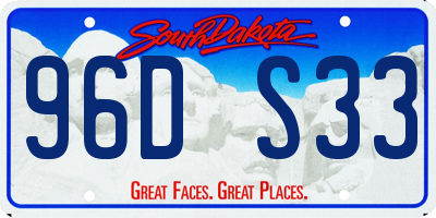 SD license plate 96DS33