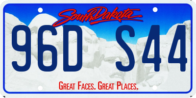 SD license plate 96DS44