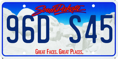 SD license plate 96DS45