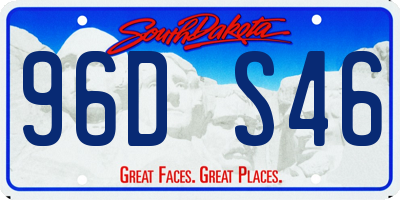 SD license plate 96DS46