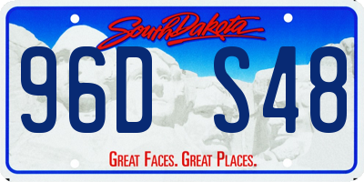 SD license plate 96DS48