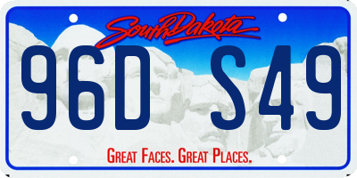 SD license plate 96DS49