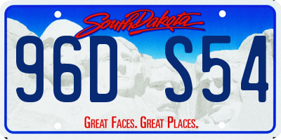 SD license plate 96DS54