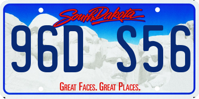 SD license plate 96DS56
