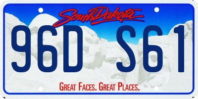 SD license plate 96DS61