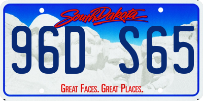 SD license plate 96DS65