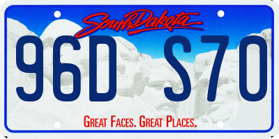 SD license plate 96DS70