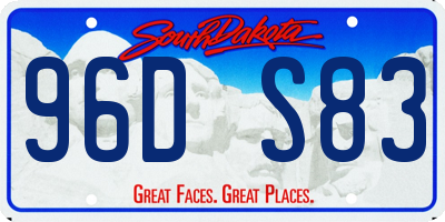 SD license plate 96DS83