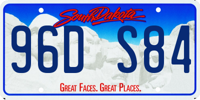 SD license plate 96DS84