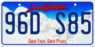 SD license plate 96DS85