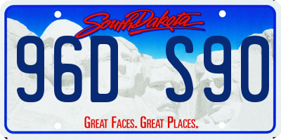 SD license plate 96DS90
