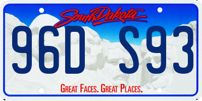 SD license plate 96DS93