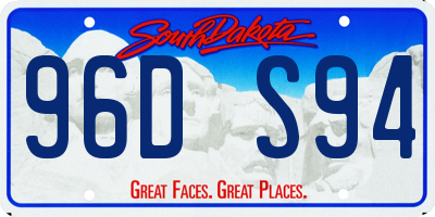 SD license plate 96DS94