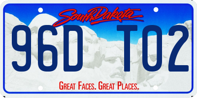 SD license plate 96DT02