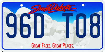 SD license plate 96DT08