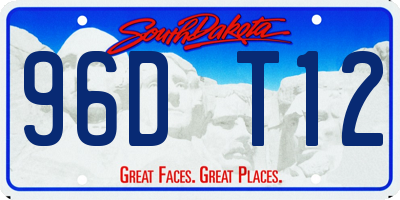 SD license plate 96DT12