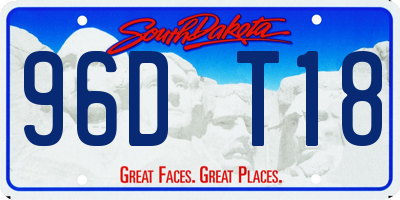 SD license plate 96DT18