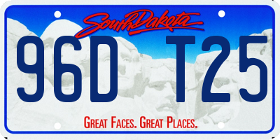 SD license plate 96DT25