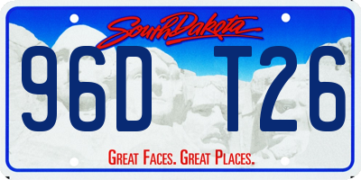 SD license plate 96DT26
