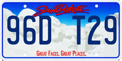 SD license plate 96DT29