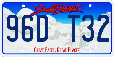 SD license plate 96DT32