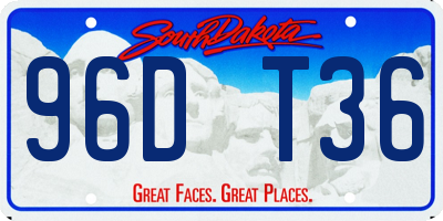 SD license plate 96DT36