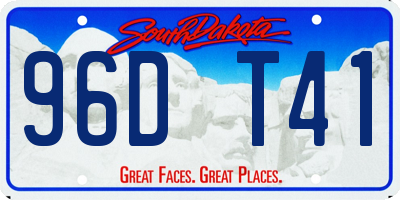 SD license plate 96DT41