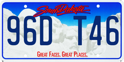 SD license plate 96DT46