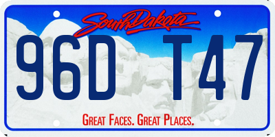 SD license plate 96DT47