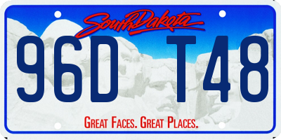 SD license plate 96DT48
