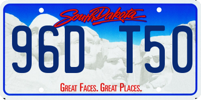 SD license plate 96DT50
