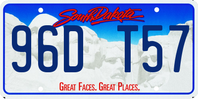 SD license plate 96DT57