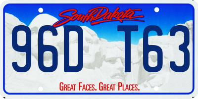 SD license plate 96DT63