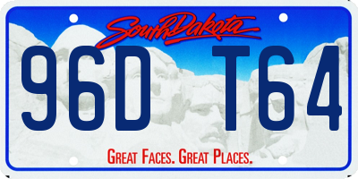 SD license plate 96DT64