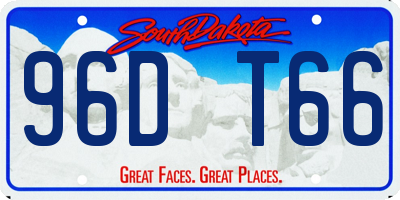SD license plate 96DT66
