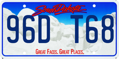 SD license plate 96DT68
