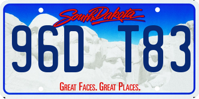 SD license plate 96DT83